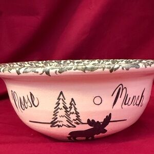 Moose Munch Stoneware Bowl